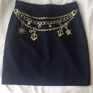 RESERVED Escada black and gold sailor skirt 36 size 4